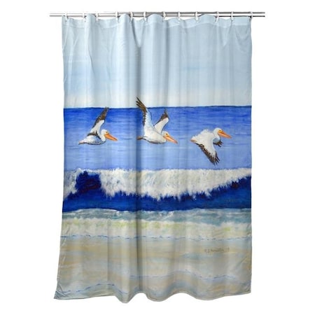 Betsy Drake Betsy Drake SH1076 Skimming the Surf Shower Curtain SH1076